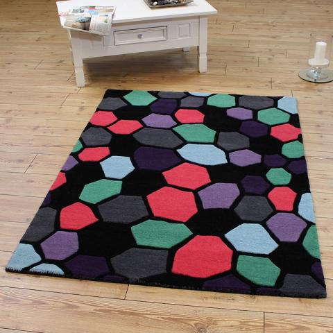 Large Aspire wool rug multi colour 