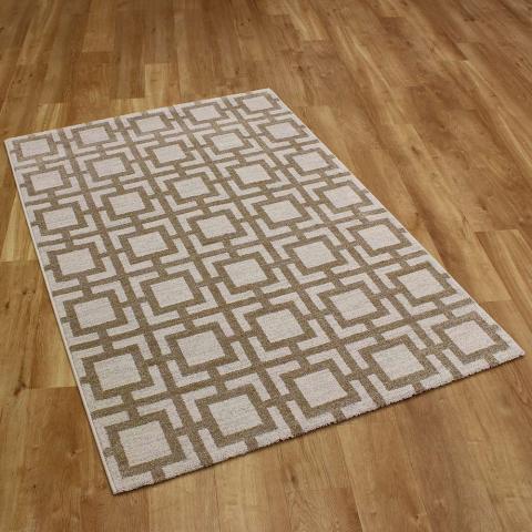 Liberty Gold Cream Geometric Rug 