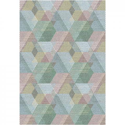 Liberty Modern Abstract Geometric Rugs 34029 6191 in Blue