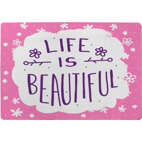 Life Is Beautiful Designer Rug - Pink / 150cm