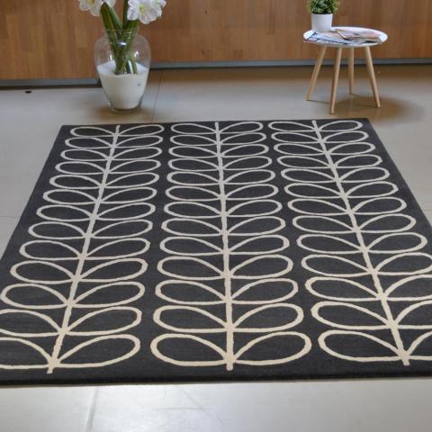 Linear Stem Rugs 60505 in Slate by Orla Kiely