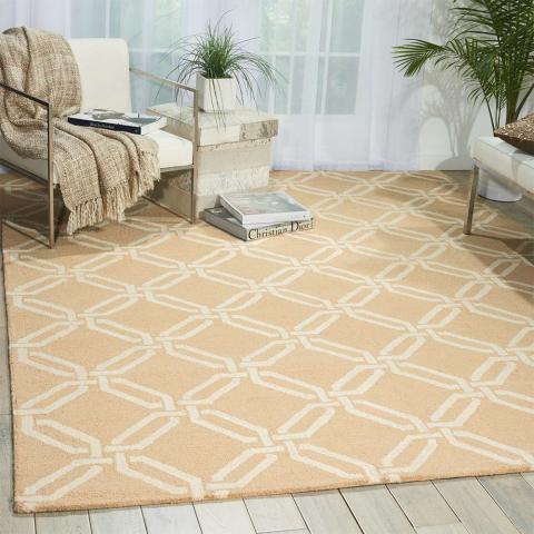 Linear Woolen Rug Beige LIN08 