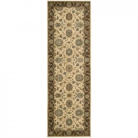 Living Treasure Hallway Runners by Nourison LI05 in Beige