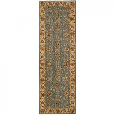 Living Treasure Hallway Runners by Nourison LI05 in Aqua