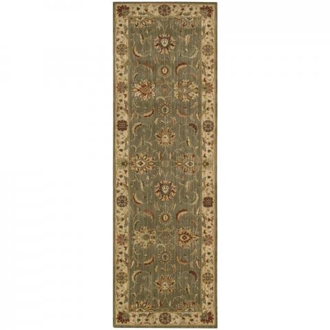 Living Treasure Hallway Runners by Nourison LI04 in Green