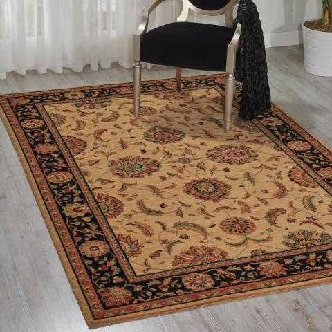 Living Treasure Rugs by Nourison LI04 in Ivory Black