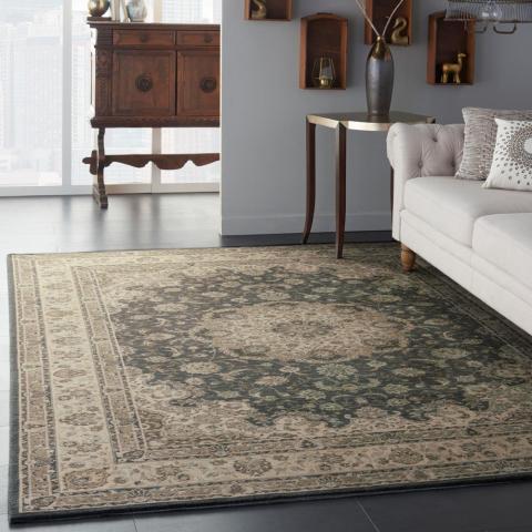 Living Treasure Rugs by Nourison LI15 in Grey Ivory