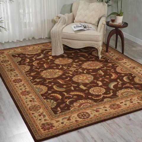 Living Treasure Rugs by Nourison LI04 in Brown