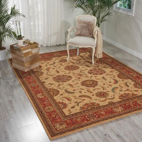 Living Treasure Rugs by Nourison LI04 in Ivory Red