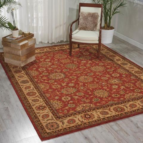 Living Treasure Rugs by Nourison LI05 in Rust