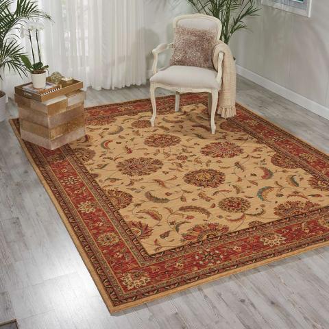 Living Treasures Rug Beige Red LI04 Ccm