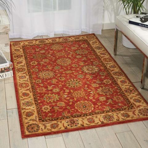 Living Treasures Woolen Rug Rust LI05 Ccm