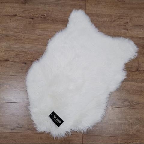 Long Wool Faux Sheepskin Rug - Ivory