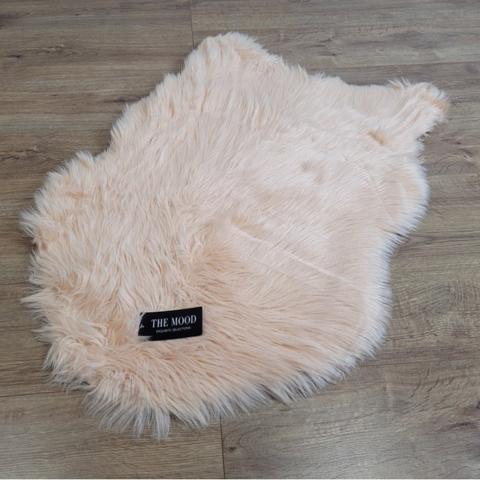 Long Wool Faux Sheepskin Rug - Blush