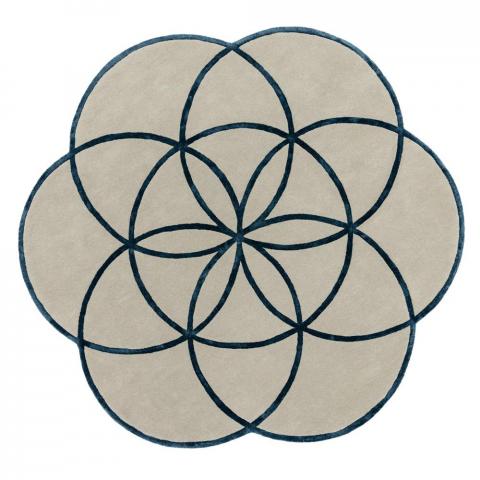 Lotus Rugs in Blue