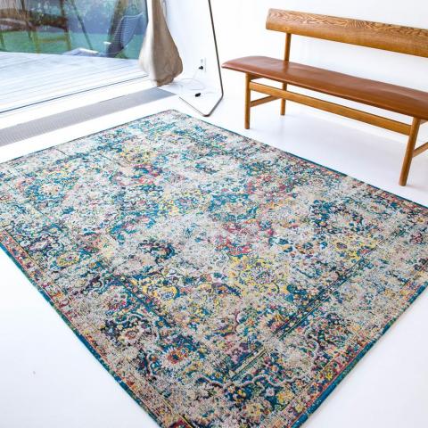 Louis De Poortere Antique Bakthiari Rugs 8711 in Topkapi Multi