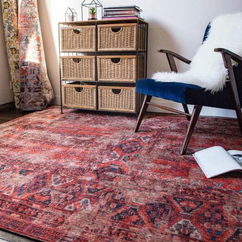 Louis De Poortere Antique Hadschlu Rugs 8719 in 7 8 2 Red