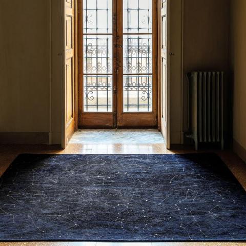 Louis De Poortere Designer Celestial Rugs in 9059 Midnight Blue