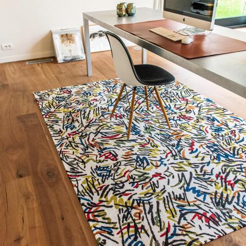 Louis De Poortere Designer Graffito Rugs in 9144 Street Graph