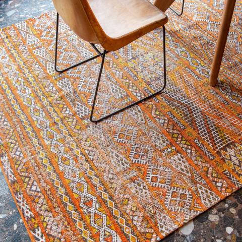 Louis De Poortere Designer Kilim Rugs in 9111 Riad Orange