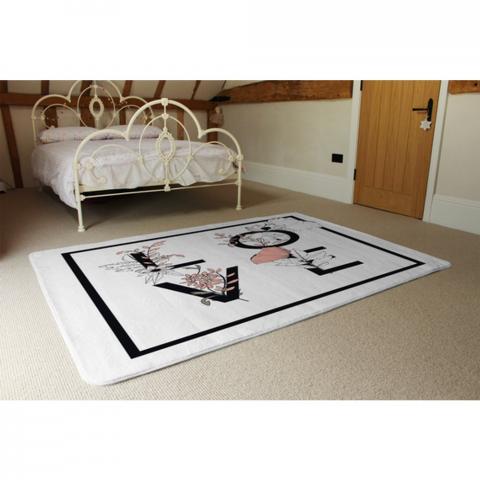 Love Designer Rug - Black / 230cm