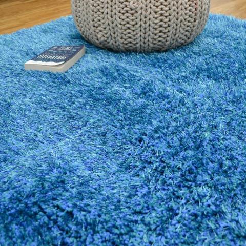 Love Shaggy Rugs in Blue