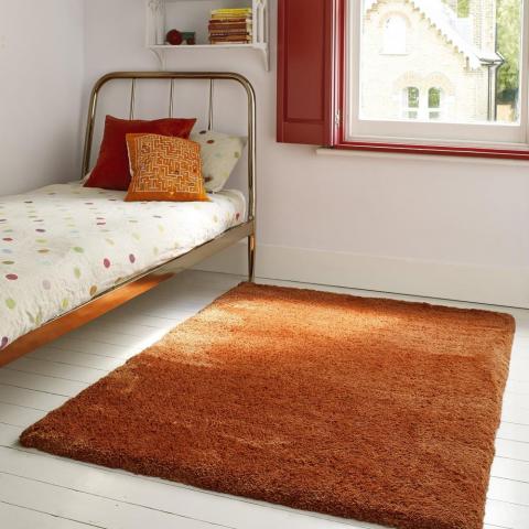 Lulu Shaggy Rugs in Spice