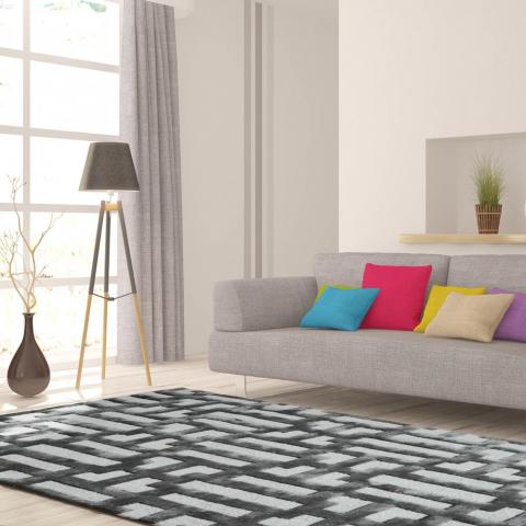 Lustrous rugs in Grey