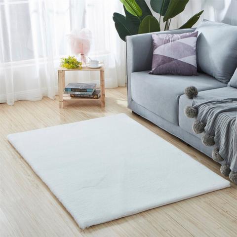 Lux Rabbit Faux Rug - White / 1500gsm