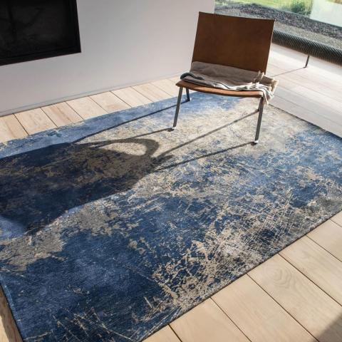 Mad Men Cracks Rugs 8629 in Abyss Blue