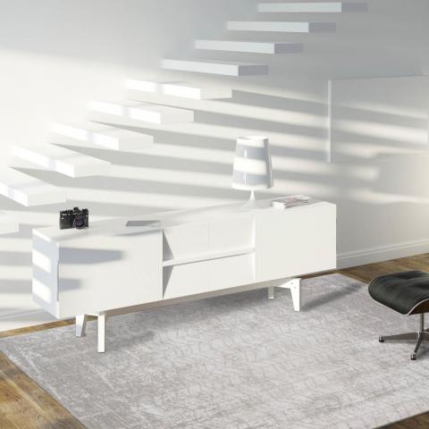 Mad Men Jacobs Ladder Rug 8929 in White Plains