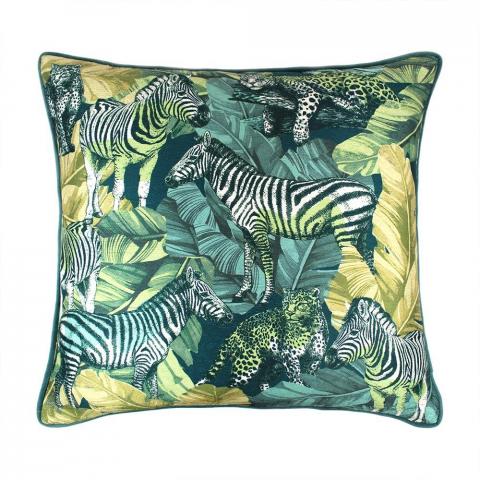 Madagascar Jungle Cushion in Green