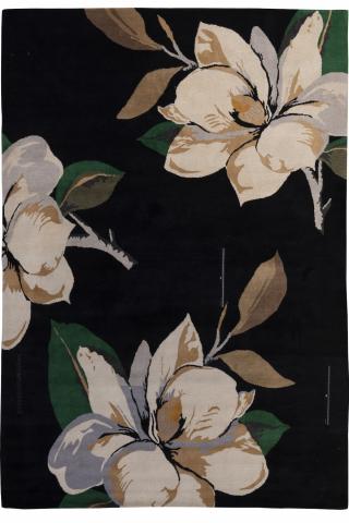 Magnolia Black by Vivienne Westwood Ex-Display Rug, 2.75m x 1.95m, Handknotted Wool Inspired by Nature Rug by The Rug Company