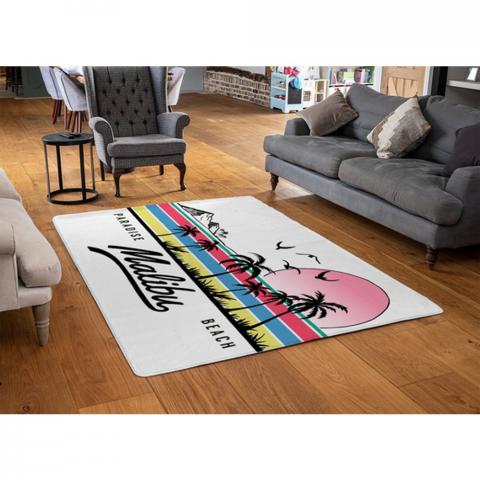 Malibu Designer Rug - White / 110cm