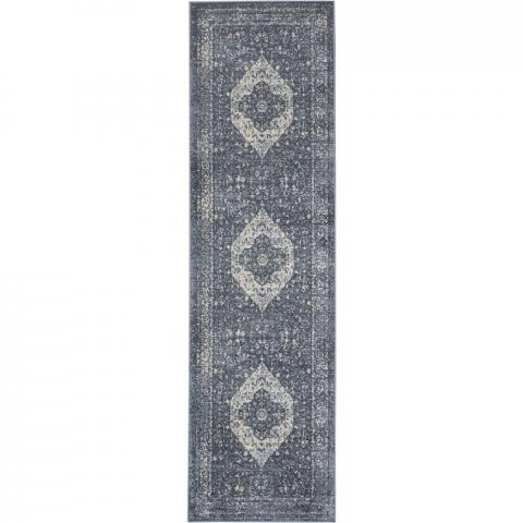 Malta Hallway Runners MAI11 by Kathy Ireland in Navy blue