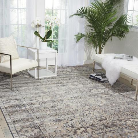 Malta Rugs MAI03 by Kathy Ireland in Slate