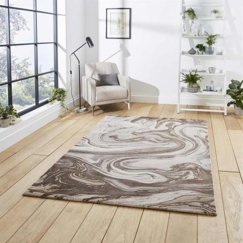 Marble Rug Beige SilverFlorence 50031 