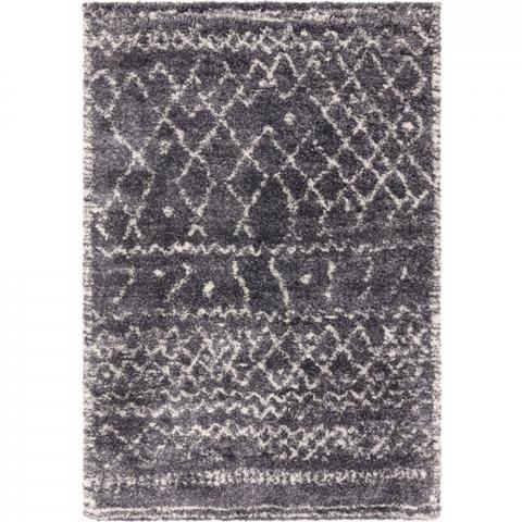 Marrakesh Alto Rug - Grey with white pattern / 200cm