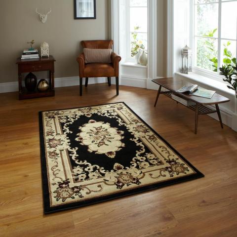 Marrakesh Circle Rugs in Black