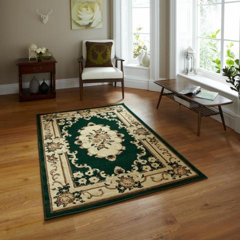 Marrakesh Circle Rugs in Dark Green