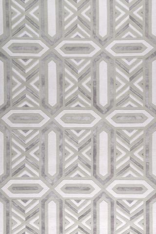 Martyn Lawrence Bullard Stevie Mac Classical 3.66x2.74m/12'x9' Cream Geometric Wool & Silk Classical rug by The Rug Company, Handknotted Tibetan wool and silk