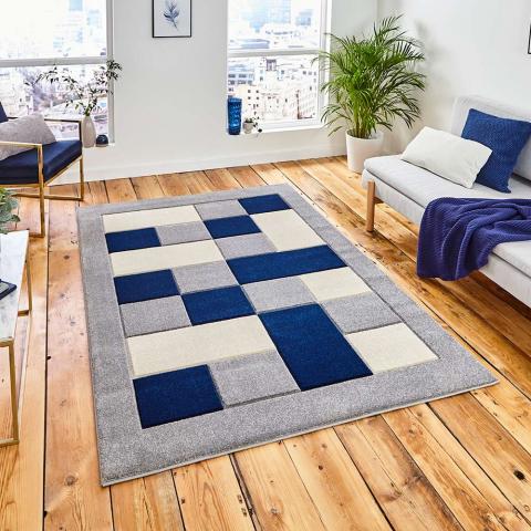 Matrix MT04 Grey Navy Rug 