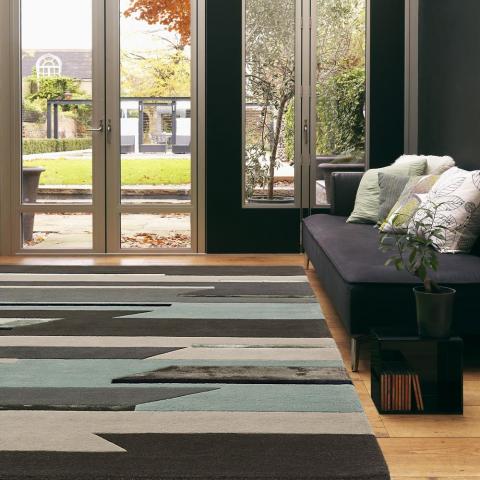 Matrix Rhombus MAX63 Rugs in Blue