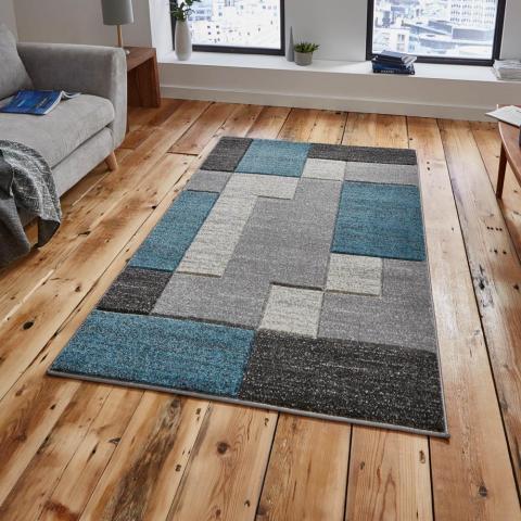 Matrix Rugs A0221 in Grey Blue