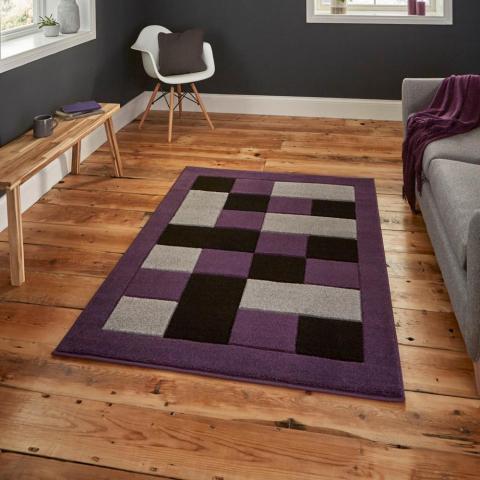 Matrix Rugs MT 04 in Purple Grey