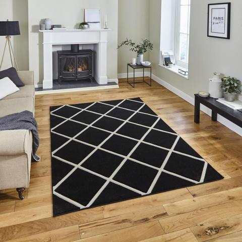 Matrix Rugs MT35 in Black White