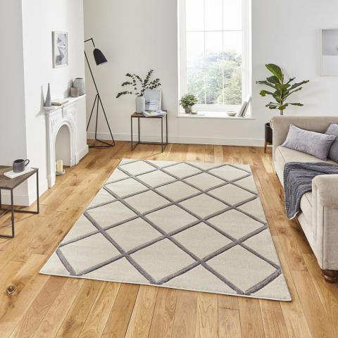 Matrix Rugs MT35 in Cream Grey