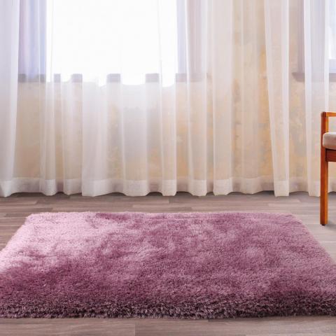 Mayfair Shaggy Rugs in Mauve