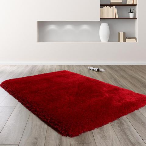 Mayfair Shaggy Rugs in Red