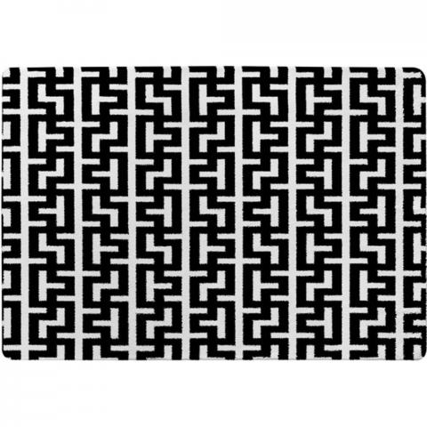 Maze Designer Rug - Black / 150cm